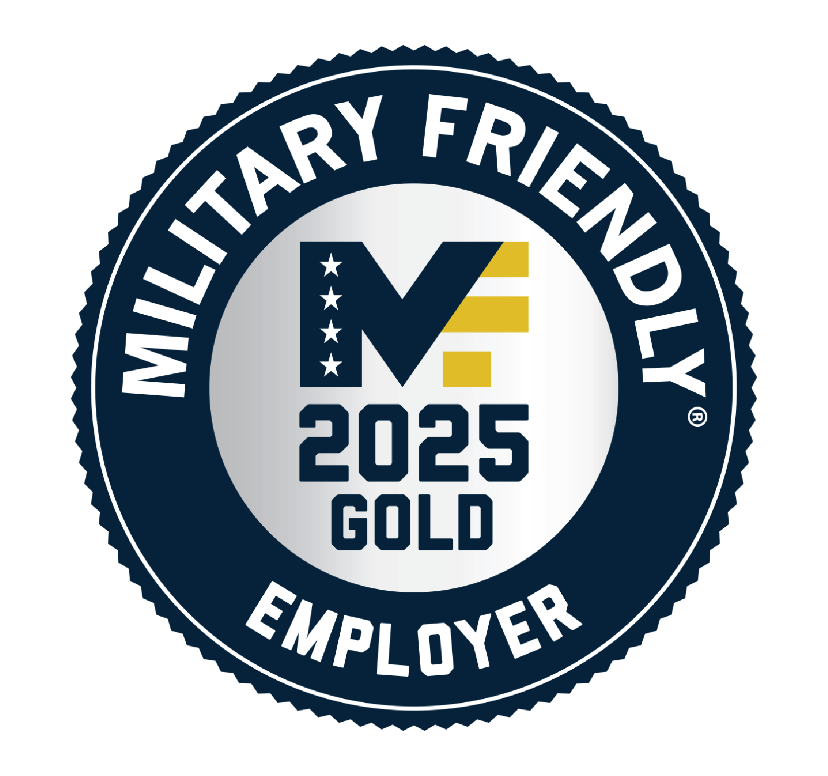 2025 Military Friendly Gold Employer award logo