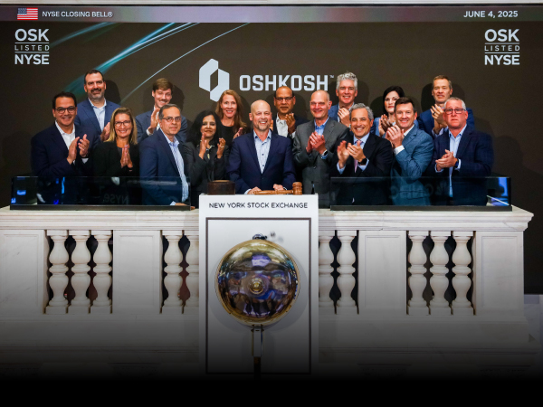 Oshkosh Corporation executives at the NYSE Closing Bell for 2025 Investor Day