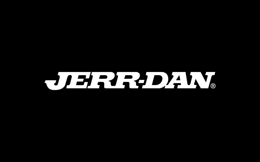 Black background with white Jerr-Dan logo