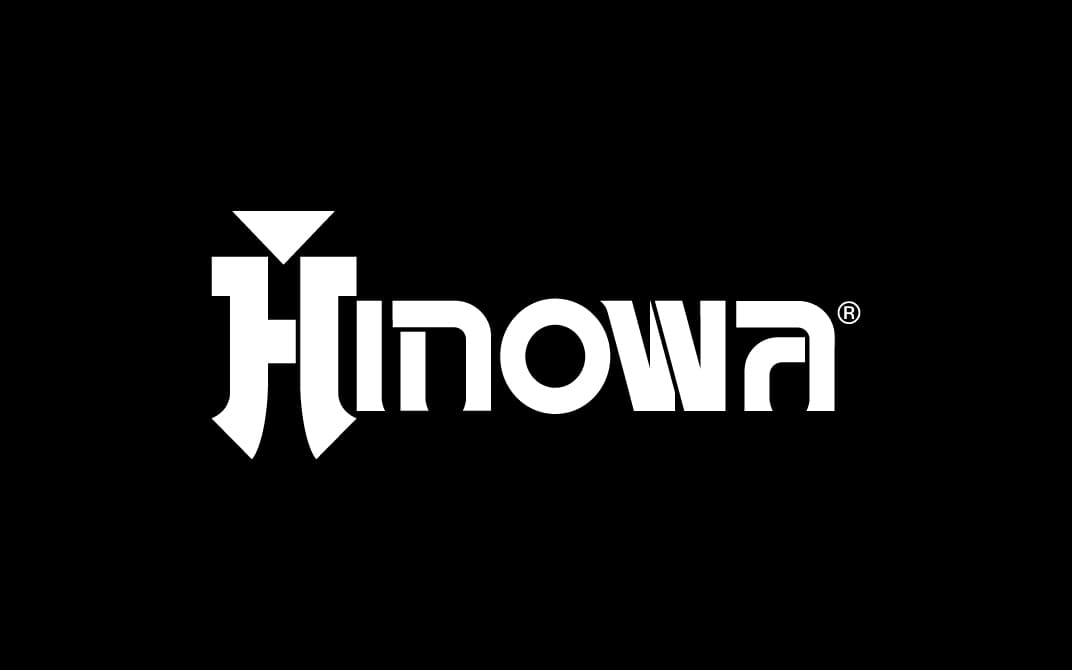 Black background with white Hinowa logo